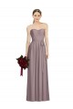 Vendeurs de Rose poudré Trapèze Mousseline Longue Robes demoiselle d'honneur