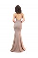 Vendeurs de Rose poussiéreux Sirène Col V Crêpe Stretch Longue Formelles Robes demoiselle d'honneur / Robes de soirée / Robes de bal