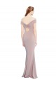Vendeurs de Rose poussiéreux Sirène Épaule Dénudée Col V Crêpe Stretch Longue Formelles Robes demoiselle d'honneur / Robes de soirée / Robes de bal