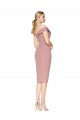 Vendeurs de Rose poussiéreux Sirène Épaule Dénudée Crêpe Stretch Courte Robes demoiselle d'honneur / Robes de soirée / Robes de cocktail