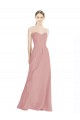 Vendeurs de Rose poussiéreux Trapèze Mousseline Longue Robes demoiselle d'honneur