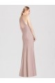 Vendeurs de Rose poussiéreux Trompette Licou Crêpe Stretch Longue Robes demoiselle d'honneur