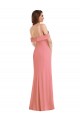Vendeurs de Rose vif Trompette Crêpe Stretch Longue Robes demoiselle d'honneur / Robes de bal