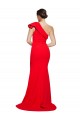 Vendeurs de Rouge Fourreau Balayage train Crêpe Stretch Longue Robes demoiselle d'honneur / Robes de bal
