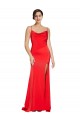 Vendeurs de Rouge Fourreau Sans bretelle Satiné Stretch Longue Formelles Robes demoiselle d'honneur / Robes de soirée / Robes de bal