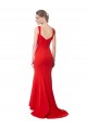 Vendeurs de Rouge Sirène Col Haut Crêpe Stretch Longue Formelles Robes demoiselle d'honneur / Robes de soirée / Robes de bal