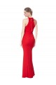 Vendeurs de Rouge Sirène Licou Col Haut Crêpe Stretch Longue Formelles Robes demoiselle d'honneur / Robes de soirée / Robes de bal