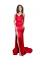 Vendeurs de Rouge Sirène Satiné Stretch Longue Formelles Robes demoiselle d'honneur / Robes de soirée / Robes de bal