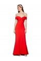 Vendeurs de Rouge Sirène Épaule Dénudée Crêpe Stretch Longue Formelles Robes demoiselle d'honneur / Robes de soirée / Robes de bal