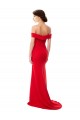 Vendeurs de Rouge Trapèze Épaule Dénudée Crêpe Stretch Longue Formelles Robes demoiselle d'honneur / Robes de soirée / Robes de bal