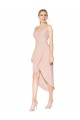 Vendeurs de Sirène Bretelles spaghetti Crêpe Stretch Courte Asymétrique Robes demoiselle d'honneur / Robes de soirée / Robes de cocktail