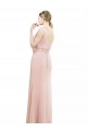 Vendeurs de Sirène Col Bateau Col Haut Mousseline Longue Robes demoiselle d'honneur