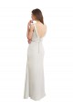 Vendeurs de Sirène Col Bateau Col Haut Mousseline Satiné Longue Robes demoiselle d'honneur
