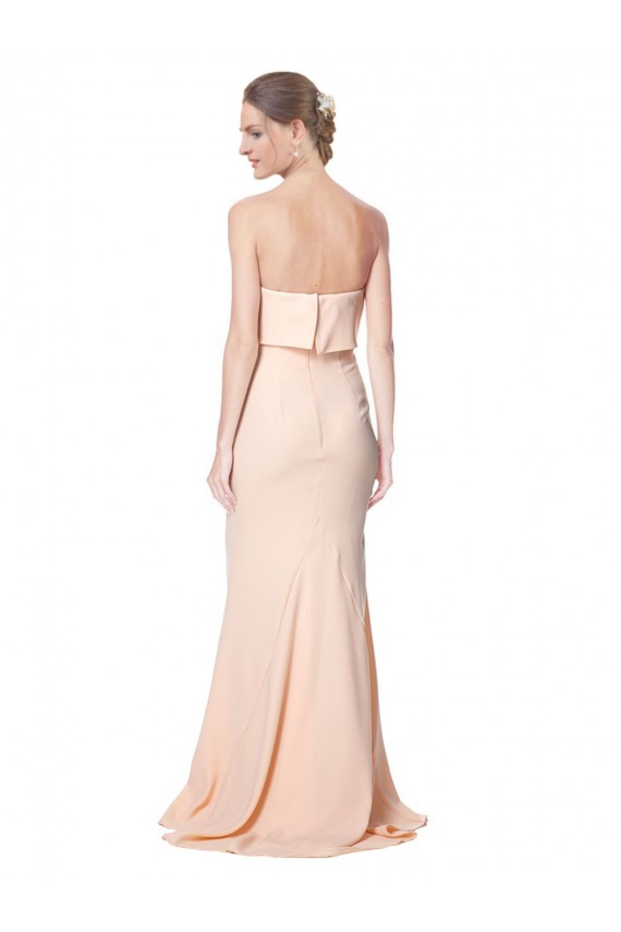 Vendeurs de Sirène Sans bretelle Col Haut Crêpe Stretch Longue Formelles Robes demoiselle d'honneur / Robes de soirée / Robes de bal