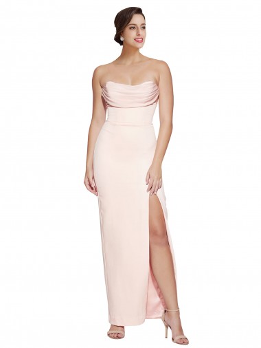 Vendeurs de Sirène Satiné Stretch Longue Formelles Robes demoiselle d'honneur / Robes de soirée / Robes de bal