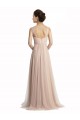 Vendeurs de Trapèze Col Carré Tulle Longue Robes demoiselle d'honneur