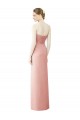 Vendeurs de Trapèze Sans bretelle Mousseline Longue Asymétrique Robes demoiselle d'honneur