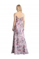 Vendeurs de Trapèze Satiné Stretch Floral Longue Formelles Robes demoiselle d'honneur / Robes de soirée