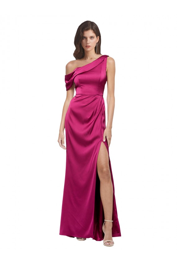 Vendeurs de Trapèze Satiné Stretch Longue Formelles Robes demoiselle d'honneur / Robes de soirée / Robes de bal