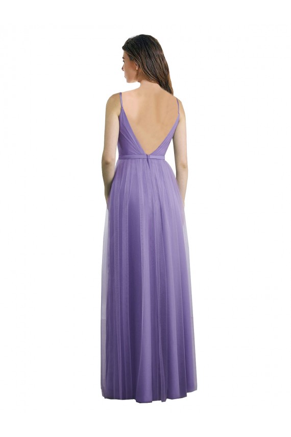 Vendeurs de Trapèze Tulle Longue Robes demoiselle d'honneur