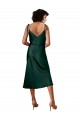 Vendeurs de Vert Chasseur Fourreau midi Satiné Stretch Courte Robes demoiselle d'honneur / Robes de soirée / Robes de cocktail