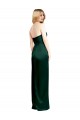 Vendeurs de Vert Chasseur Trapèze Scoop Sans bretelle Satiné Stretch Longue Formelles Robes demoiselle d'honneur / Robes de soirée / Robes de bal