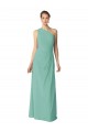 Vendeurs de Vert de jade Trapèze Mousseline Longue Robes demoiselle d'honneur