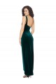 Vendeurs de Vert foncé Fourreau Velours Stretch Longue Asymétrique Robes demoiselle d'honneur / Robes de bal