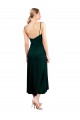Vendeurs de Vert foncé Trapèze Bretelles spaghetti midi Velours Stretch Courte Robes demoiselle d'honneur / Robes de bal / Robes de cocktail