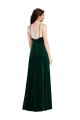 Vendeurs de Vert foncé Trapèze Licou Col Haut Velours Stretch Longue Robes demoiselle d'honneur / Robes de bal