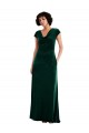 Vendeurs de Vert foncé Trapèze Velours Stretch Longue Robes demoiselle d'honneur / Robes de bal