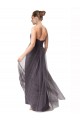 Vendeurs de Vintage Rose Trapèze Tulle Longue Robes demoiselle d'honneur