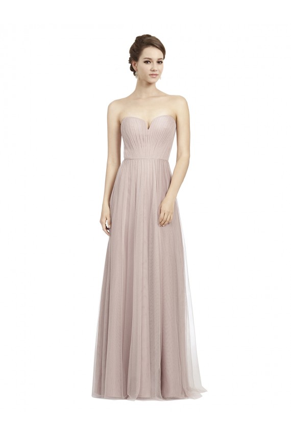Vendeurs de Vintage Rose Trapèze Tulle Longue Robes demoiselle d'honneur